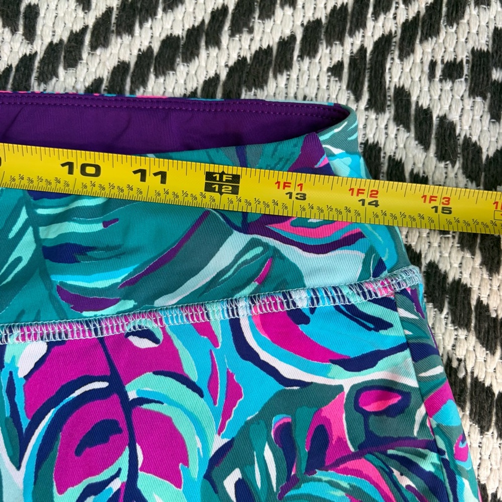 Lilly Pulitzer Luxletic Gardenia Skort Sz S Don’t Wanna Leaf UPF Skirt Shorts EC - Picture 7 of 11